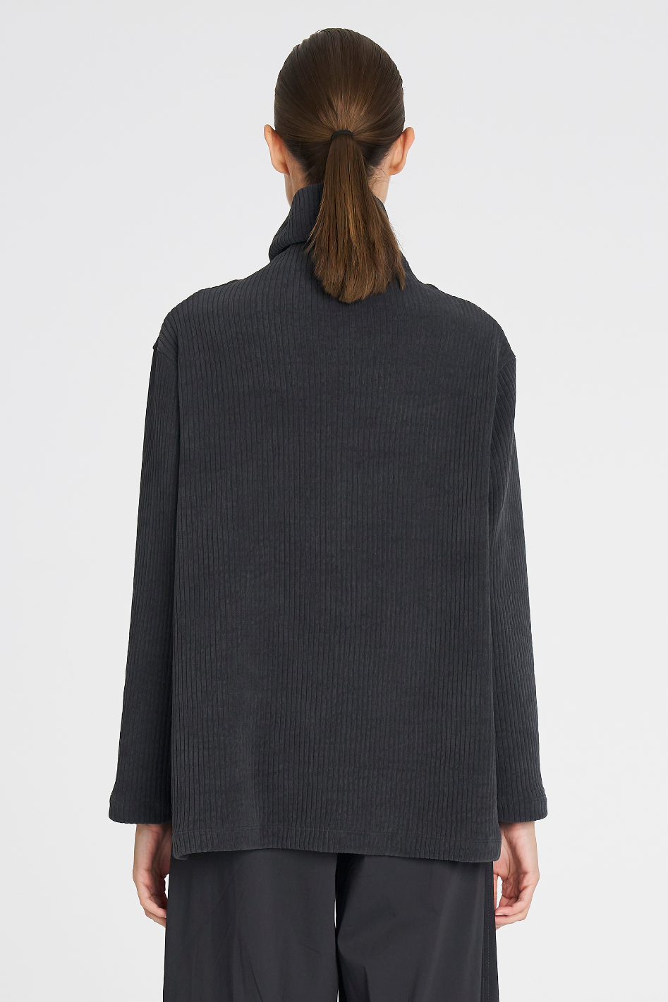 Mela Purdie Funnel Sweater | Cord Knit | Petal
