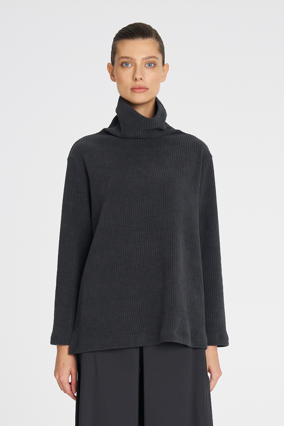 Mela Purdie Funnel Sweater Cord Knit Phantom