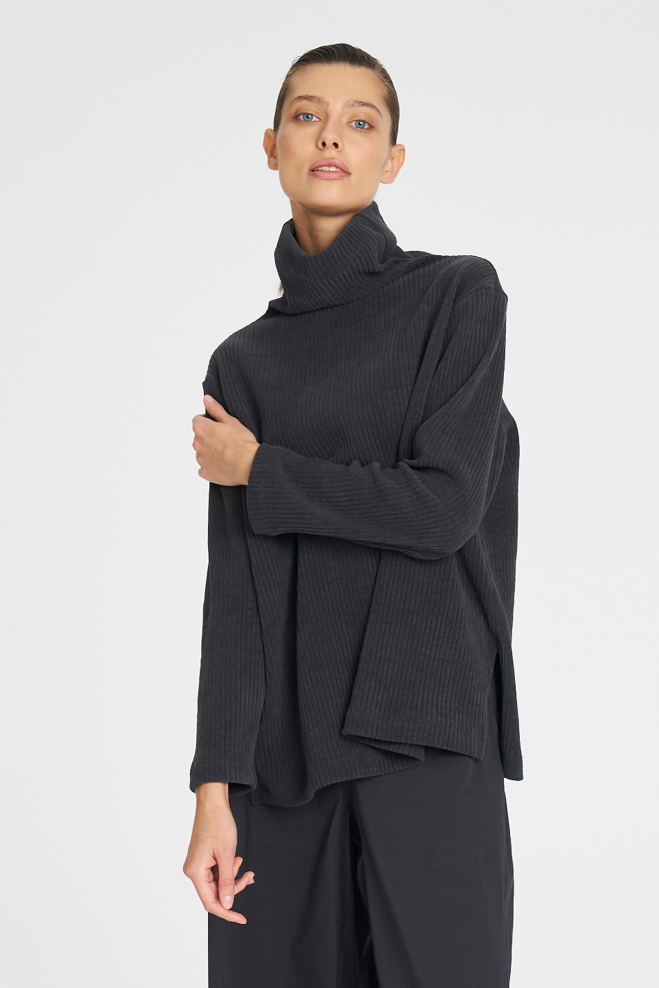 Mela Purdie Funnel Sweater Cord Knit Phantom