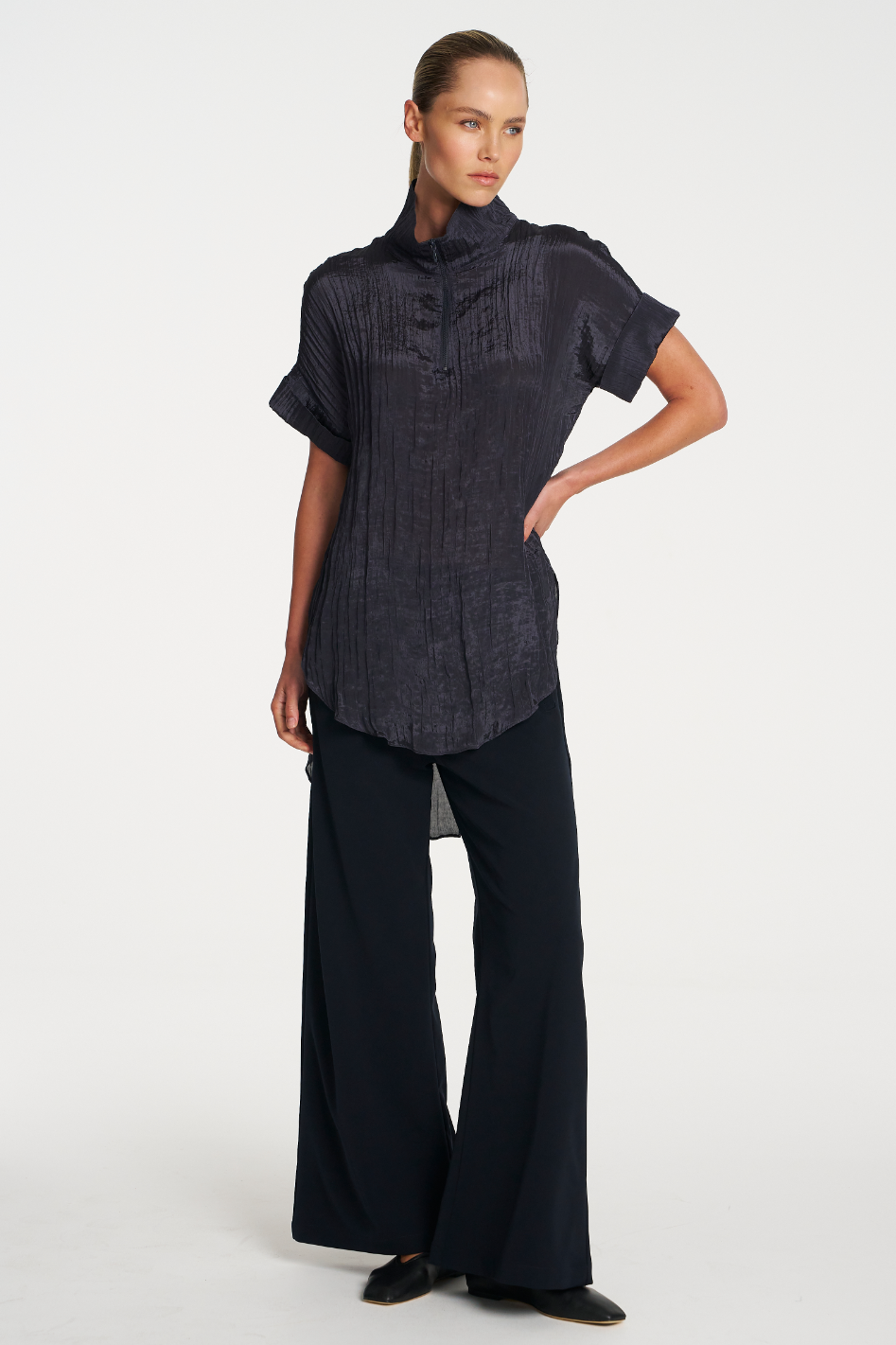 Mela Purdie Funnel Tunic in Dapple Sapphire