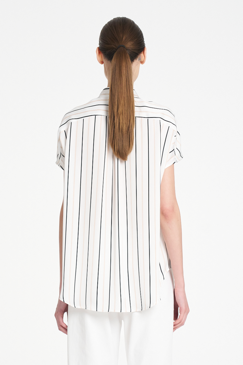 Mela Purdie Gathered Shell in Ruben Stripe