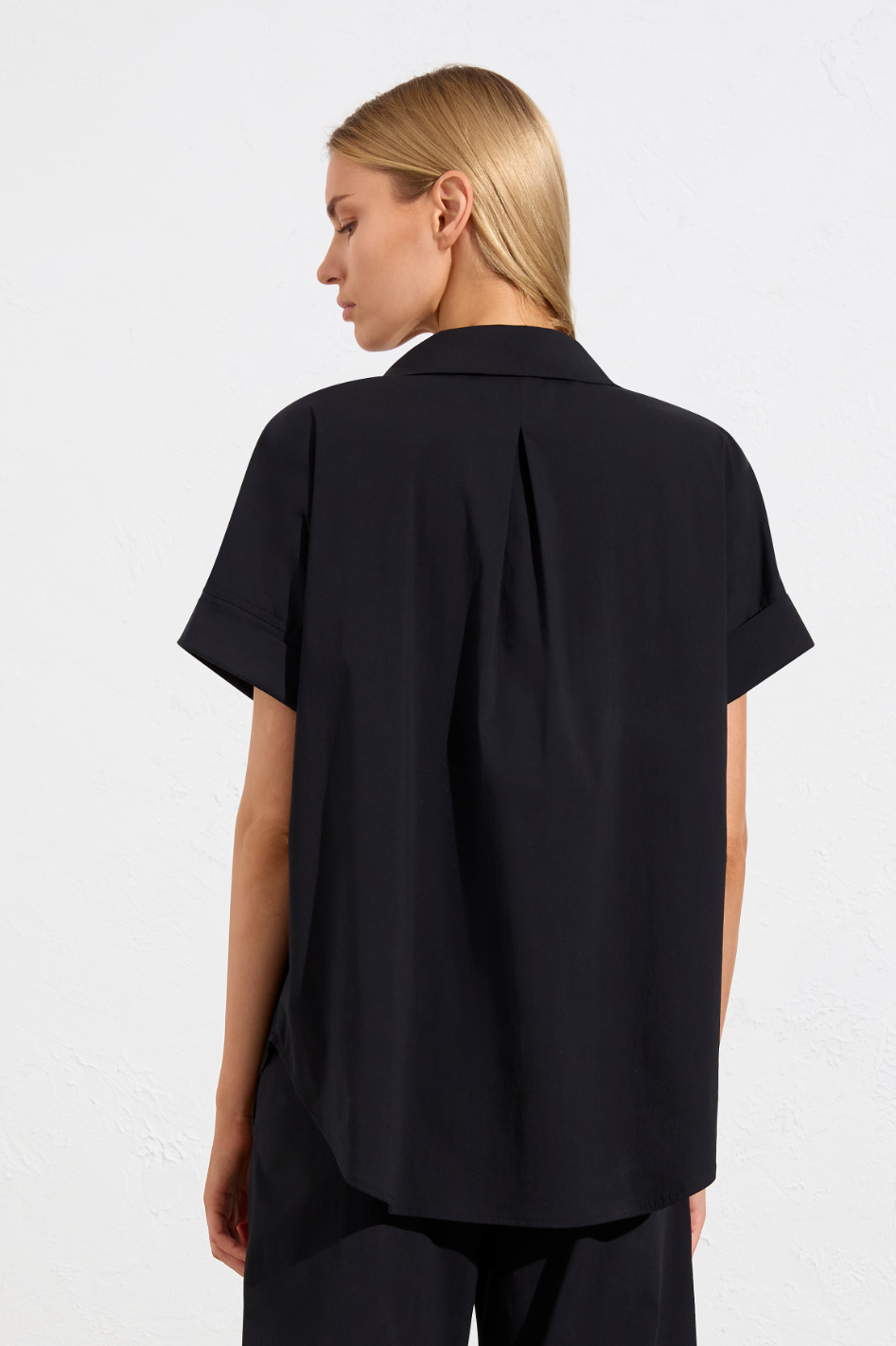 Mela Purdie Half Zip Shirt in Navy Microprene