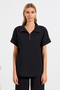 Mela Purdie Half Zip Shirt | Microprene | French Navy