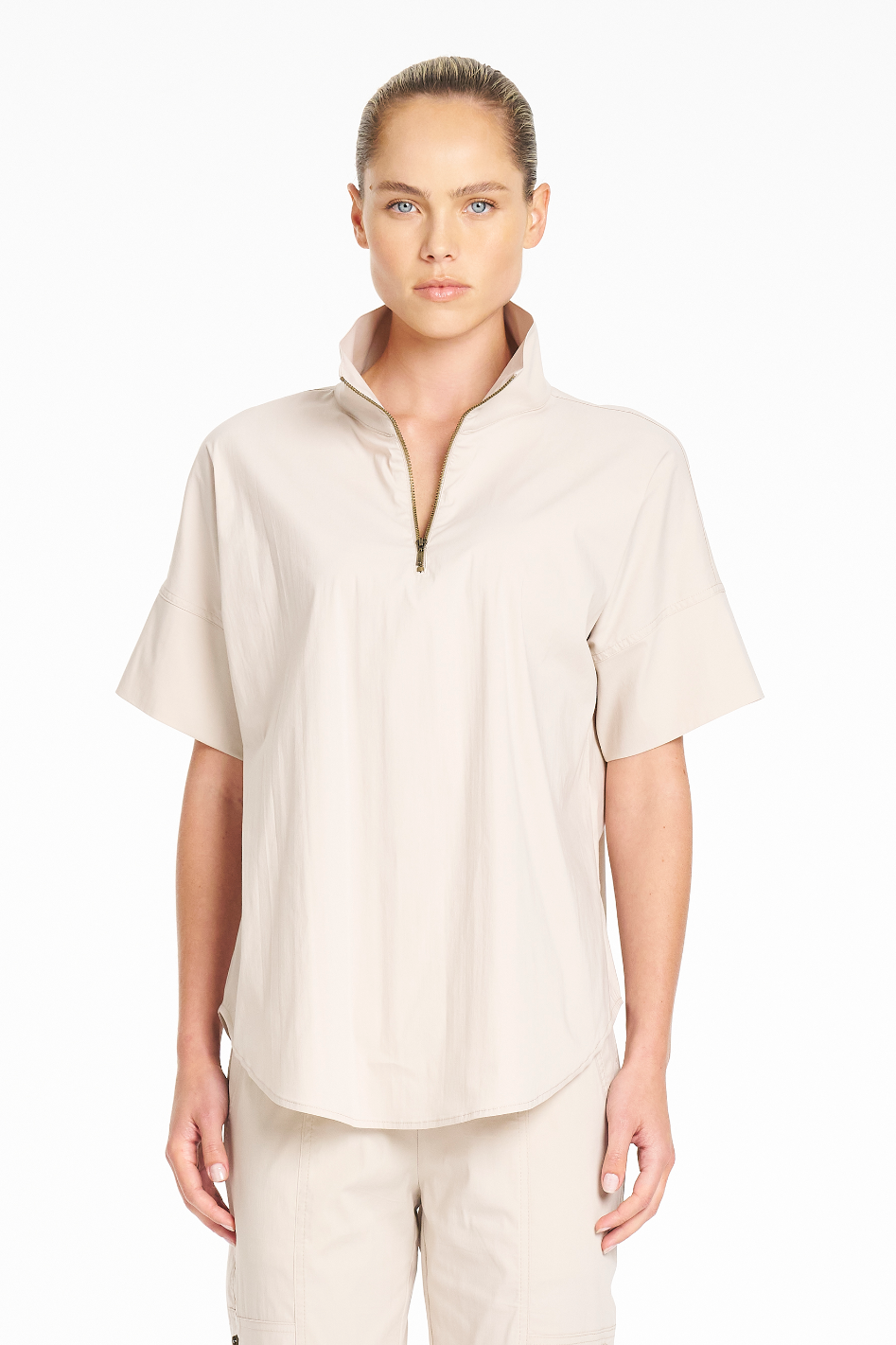 Mela Purdie Half Zip Shirt in Hay Microprene