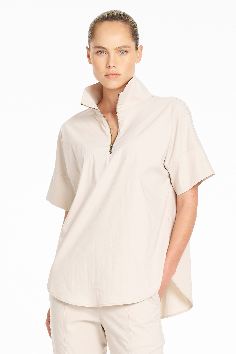 Mela Purdie Half Zip Shirt in Hay Microprene