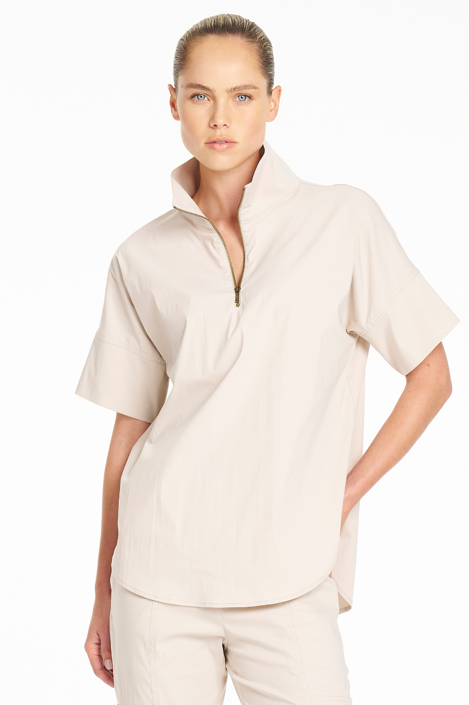 Mela Purdie Half Zip Shirt in Hay Microprene