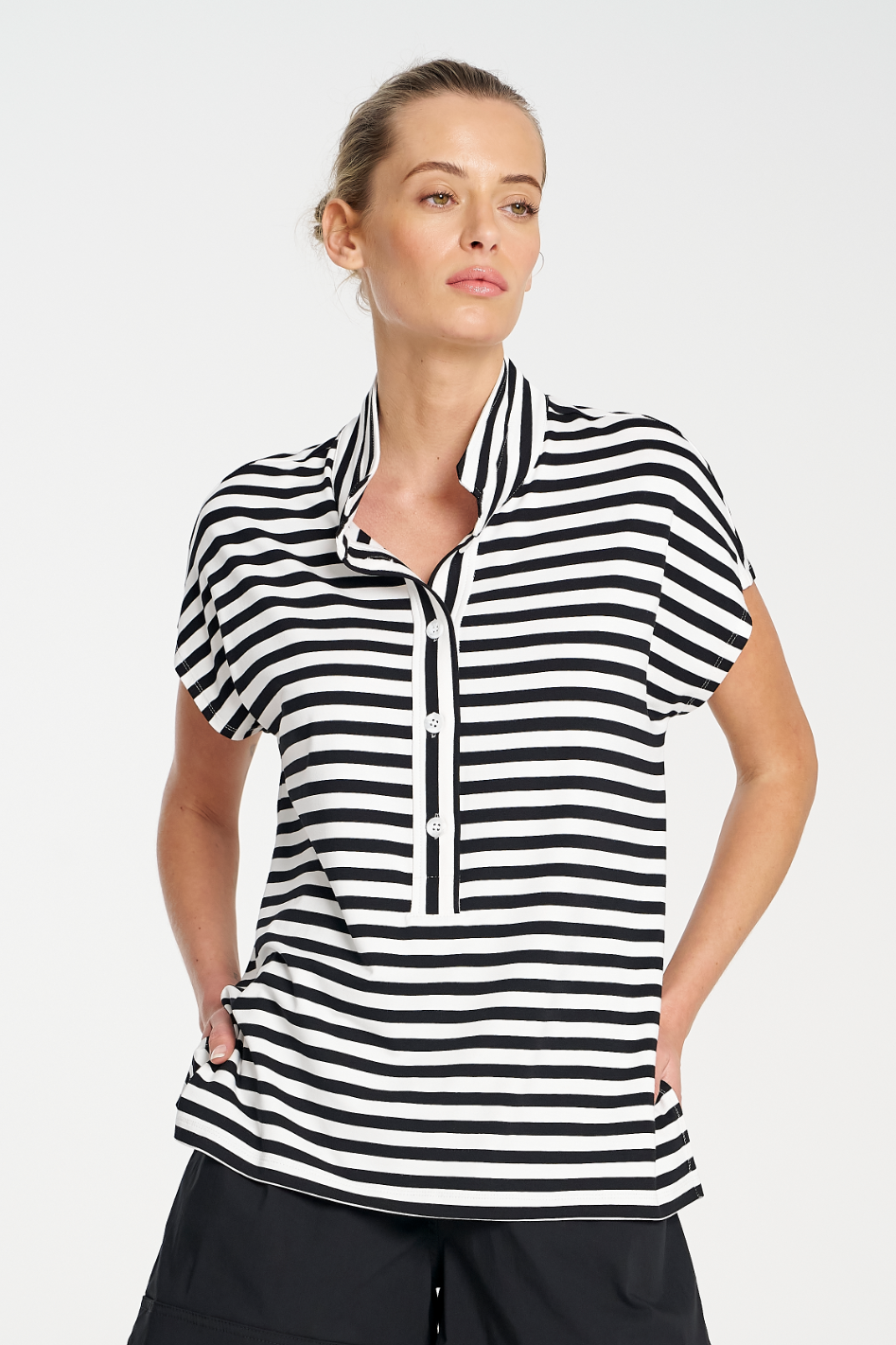 Mela Purdie Henley Tank Picasso Stripe Jersey
