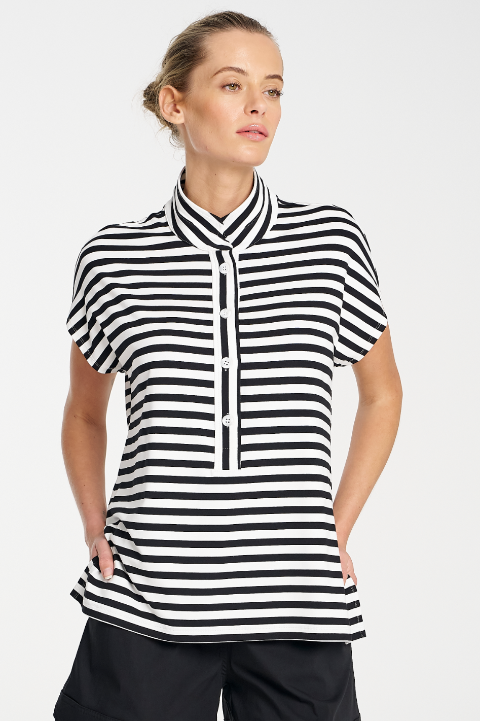 Mela Purdie Henley Tank Picasso Stripe Jersey
