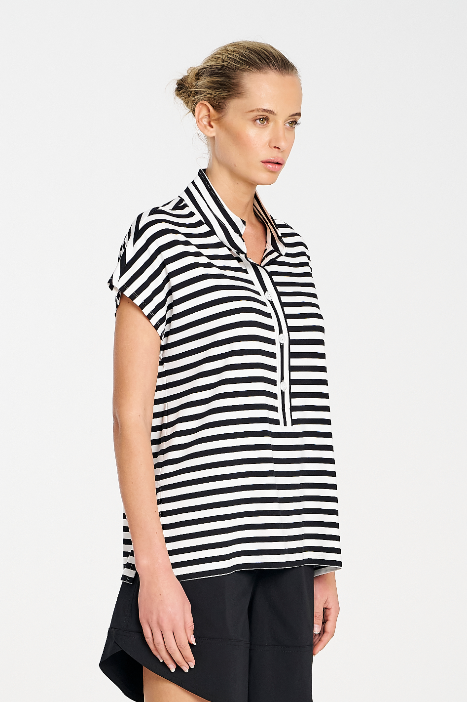 Mela Purdie Henley Tank Picasso Stripe Jersey