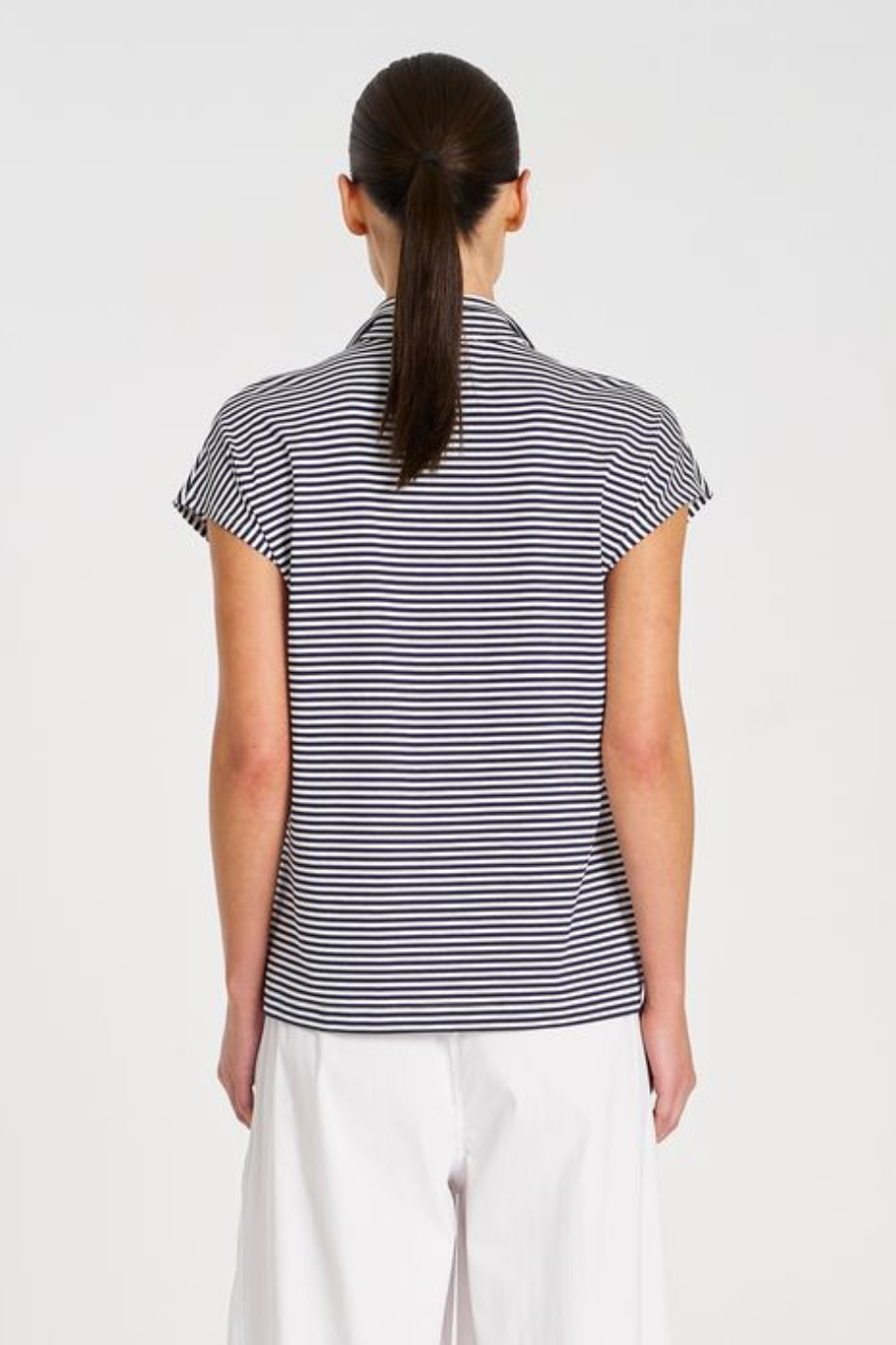 Mela Purdie Henly Tank | Yacht Stripe Jersey | Marine/White