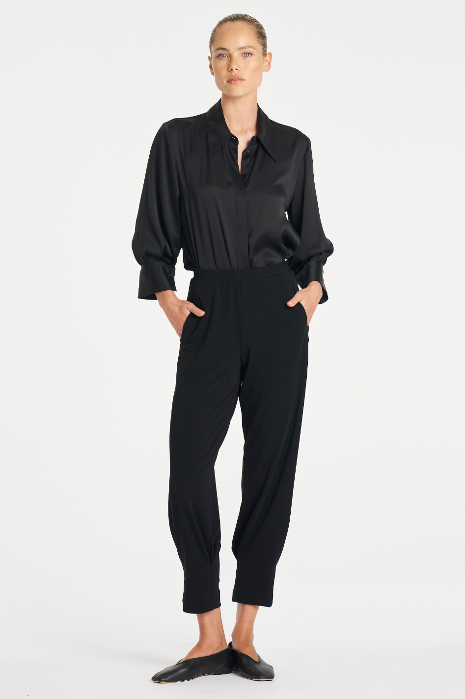Mela Purdie Jet Pant in Black Powder Knit