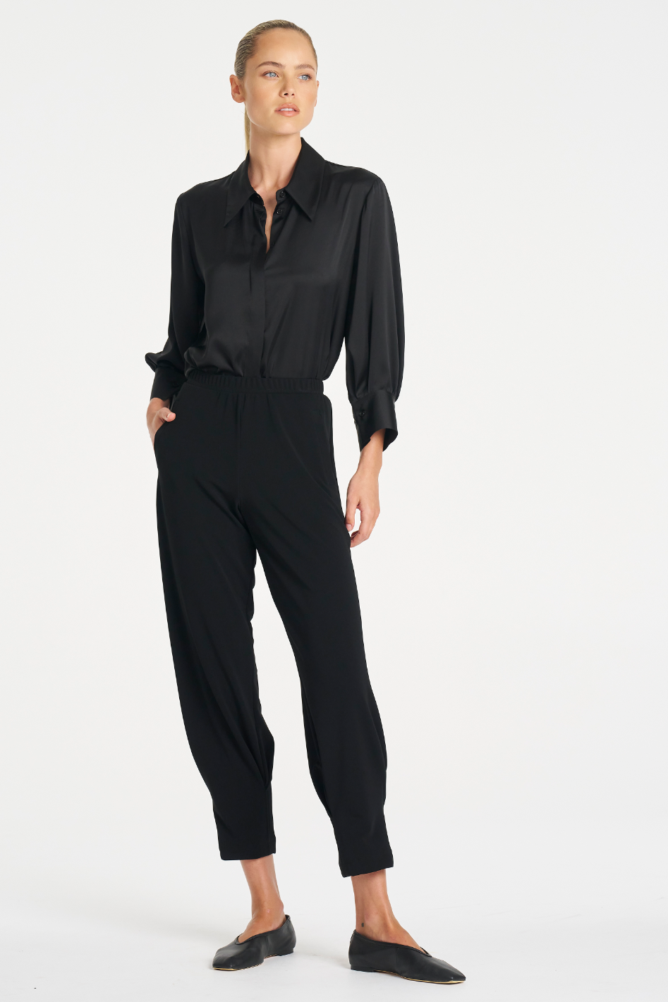 Mela Purdie Jet Pant in Black Powder Knit
