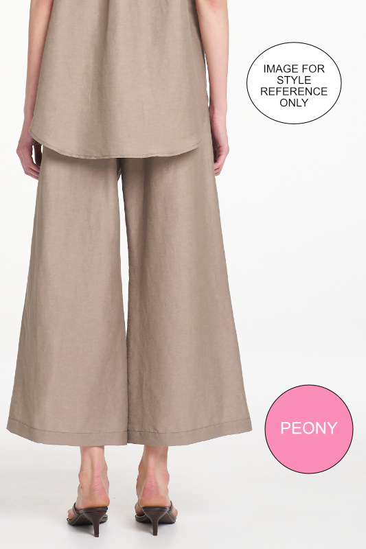 Mela Purdie Lino Pant Waxed Linen Voile Peony