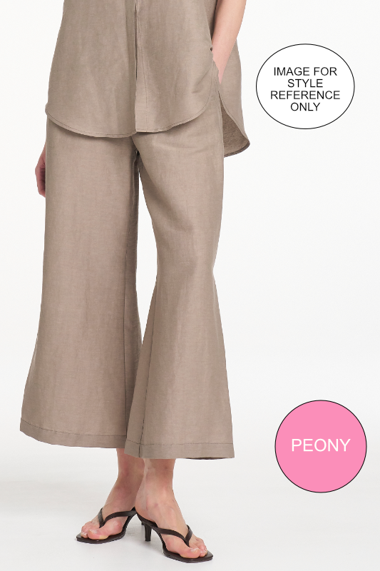Mela Purdie Lino Pant Waxed Linen Voile Peony