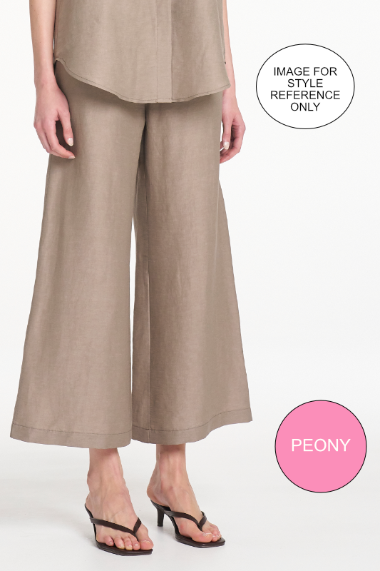 Mela Purdie Lino Pant Waxed Linen Voile Peony
