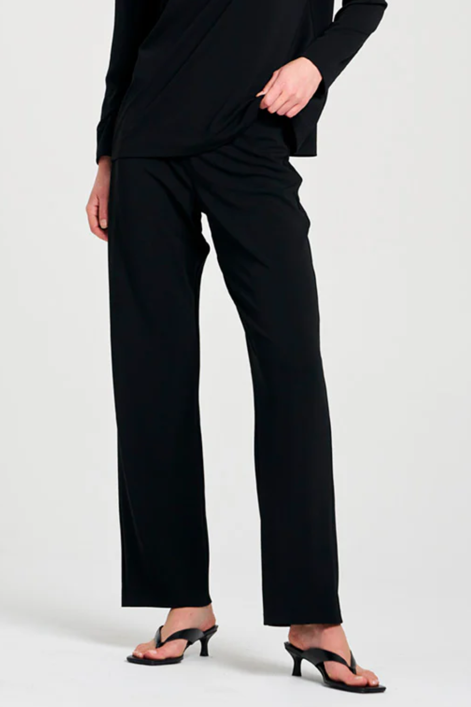 Mela Purdie Long Pant in Black Powder Knit