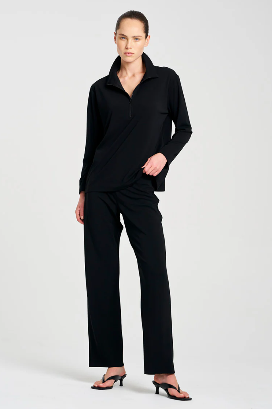 Mela Purdie Long Pant in Black Powder Knit