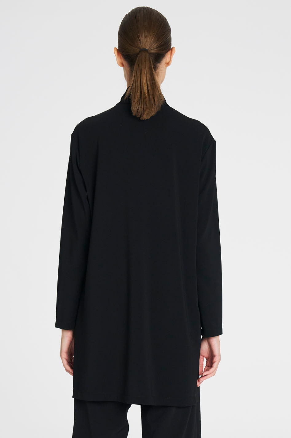 Mela Purdie Maxi Henley in Black Powder Knit