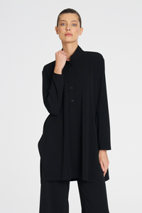 Mela Purdie Maxi Henley | Powder Knit | Black