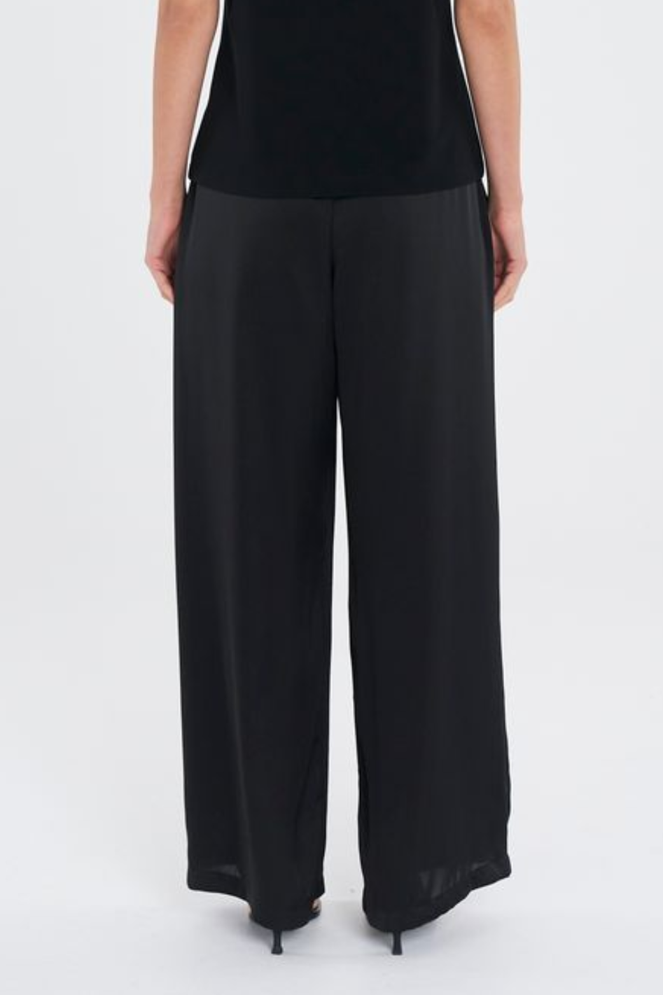Mela Purdie Maxi Pace Pant in Mirror Satin Black