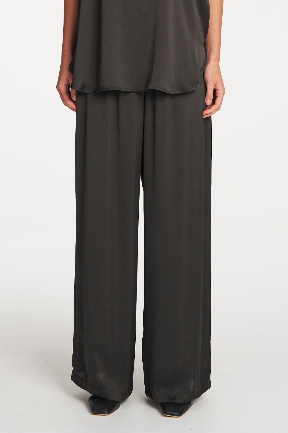 Mela Purdie Maxi Pace Pant | Mirror Satin | Mink