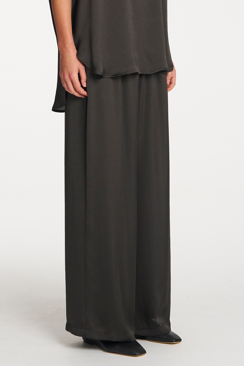 Mela Purdie Maxi Pace Pant | Mirror Satin | Mink