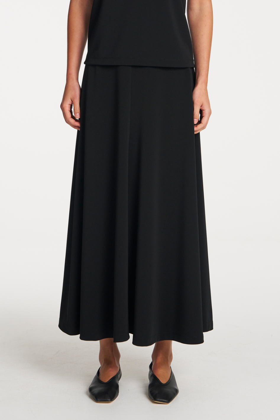 Mela Purdie Mid Skirt in Black Powder Knit