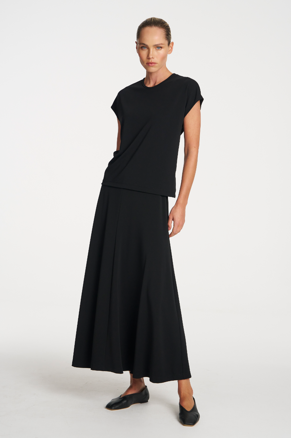 Mela Purdie Mid Skirt in Black Powder Knit