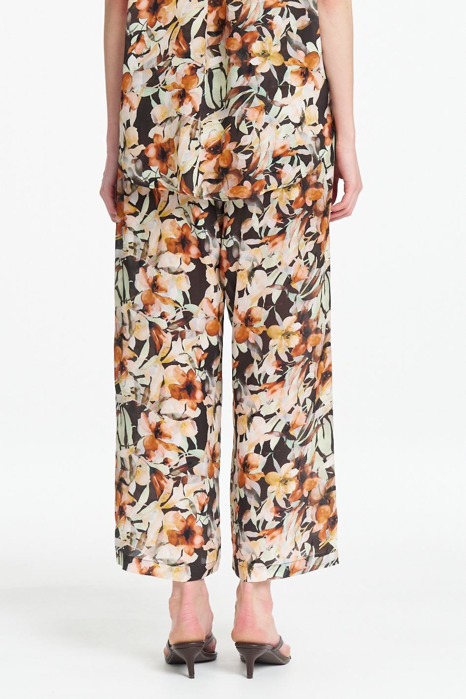 Mela Purdie Pace Pant in Mint Floral Silk