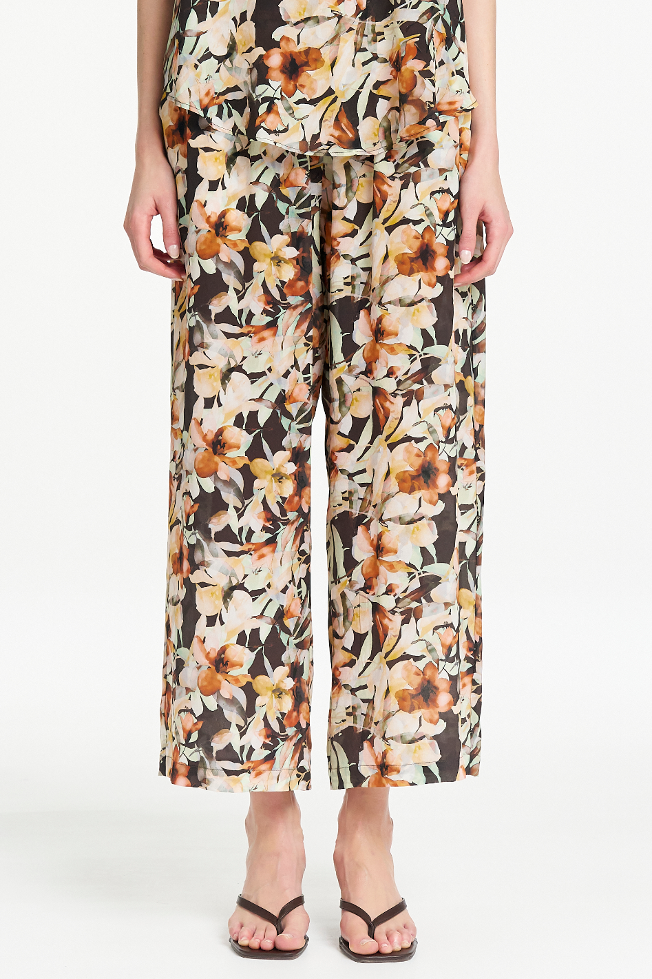 Mela Purdie Pace Pant in Mint Floral Silk