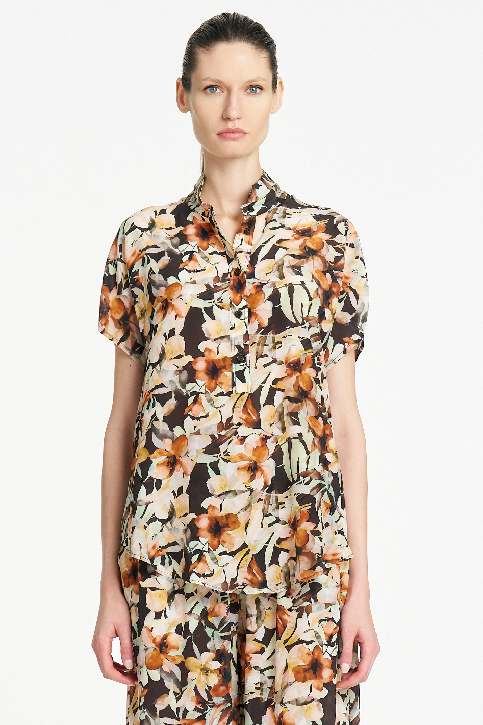 Mela Purdie Tab Stand Shell in Mint Floral Silk