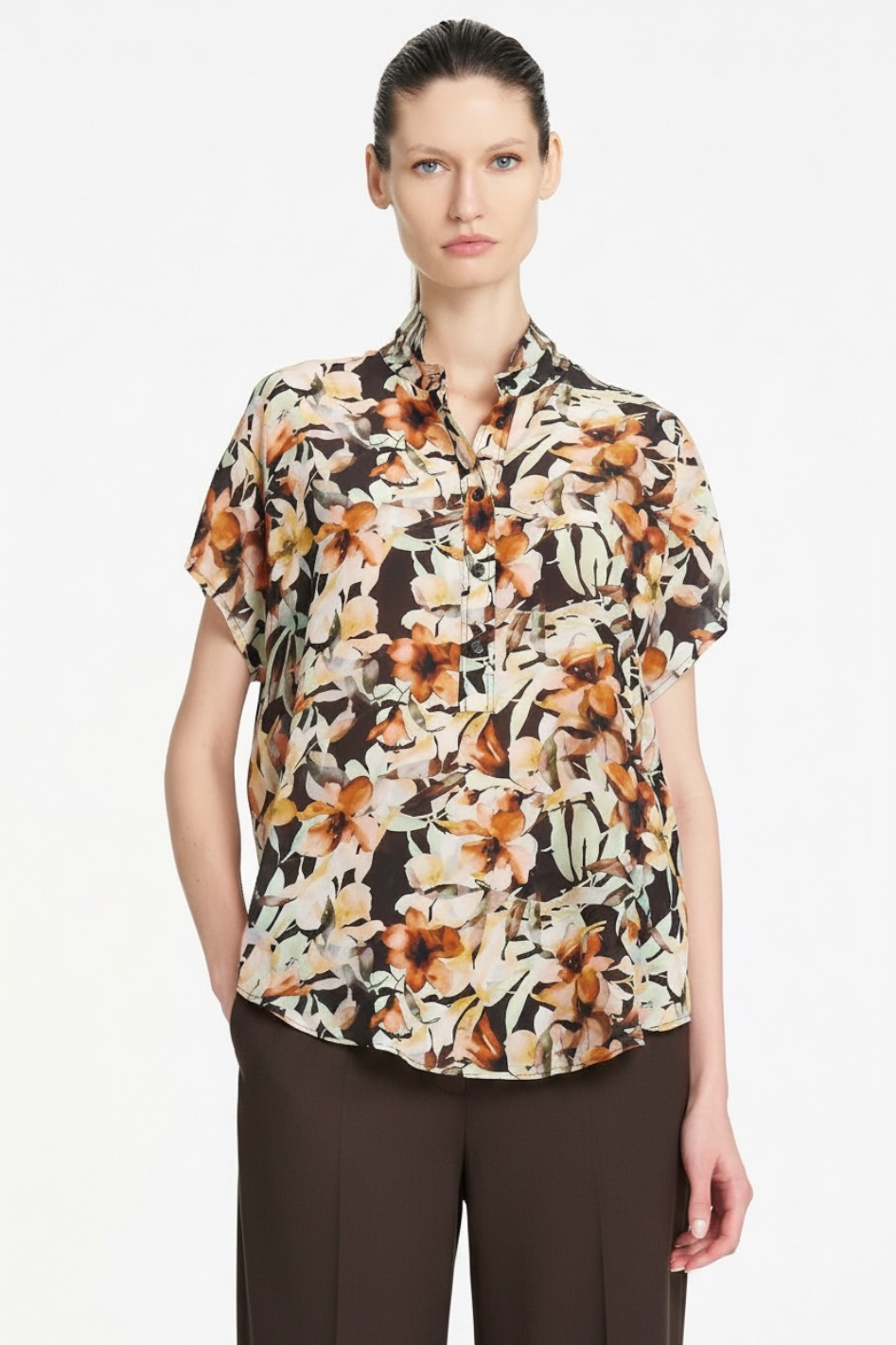 Mela Purdie Tab Stand Shell in Mint Floral Silk