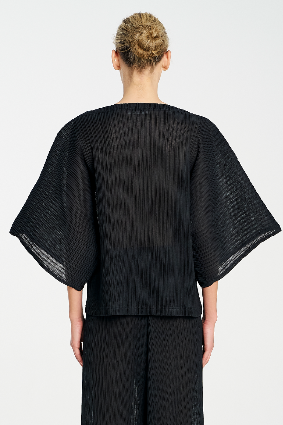 Mela Purdie Miso Shell | Miso Pleat Chiffon | Black