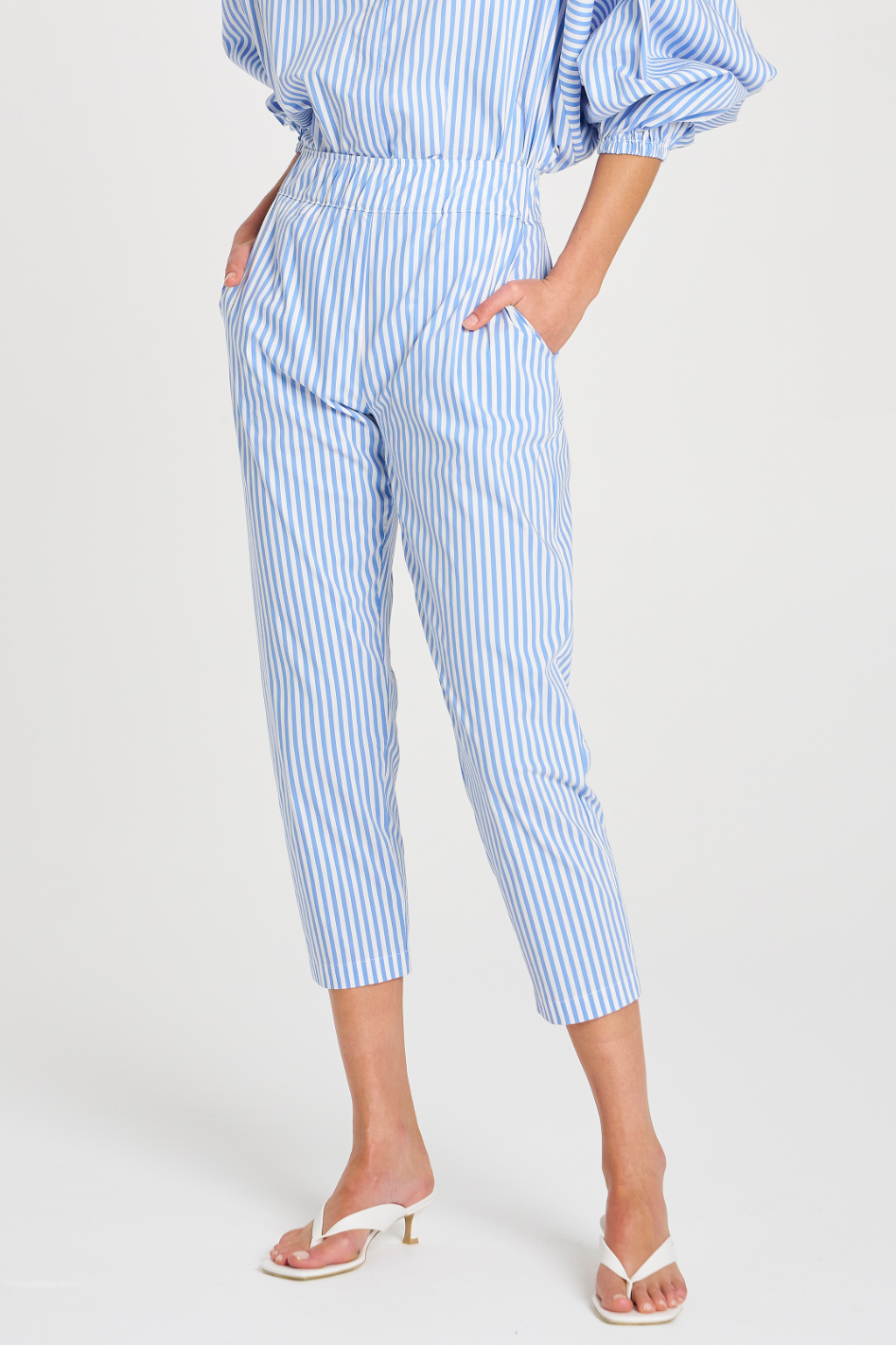 Mela Purdie Nomad Pant | Stripe Microprene | Miami/White
