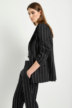 Load image into Gallery viewer, Mela Purdie Nomad Pant in Black and White Pin Popilene
