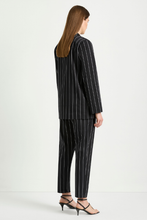 Load image into Gallery viewer, Mela Purdie Nomad Pant in Black and White Pin Popilene
