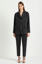 Load image into Gallery viewer, Mela Purdie Nomad Pant in Black and White Pin Popilene
