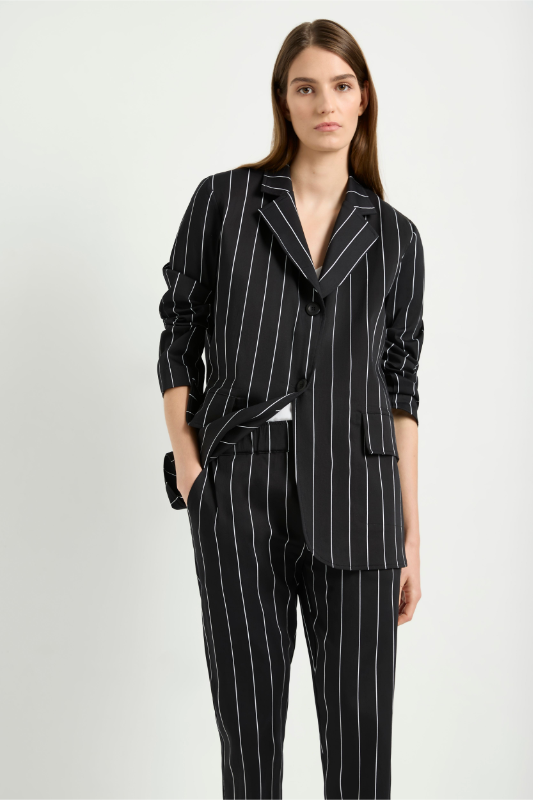 Mela Purdie Nomad Pant in Black and White Pin Popilene