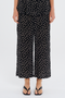 Mela Purdie Pace Pant Scattered Spot Silk Print in Black/Meringue