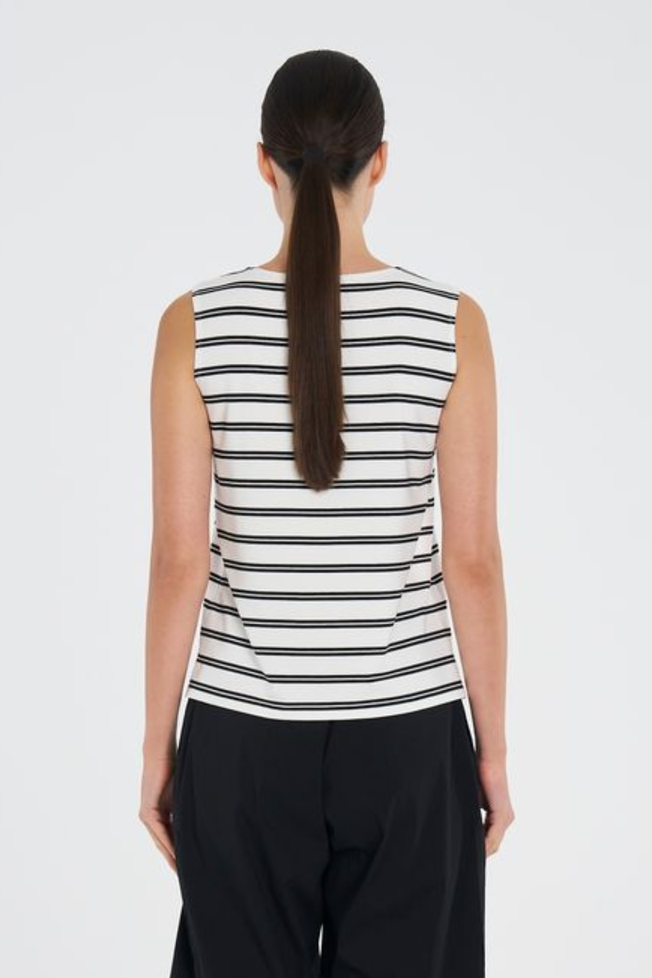 Mela Purdie Palazzo Shell Dual Stripe Jersey
