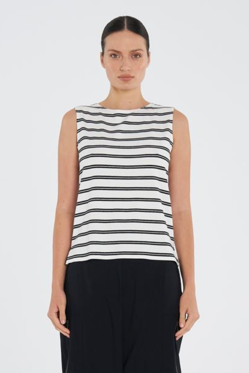 Mela Purdie Palazzo Shell Dual Stripe Jersey