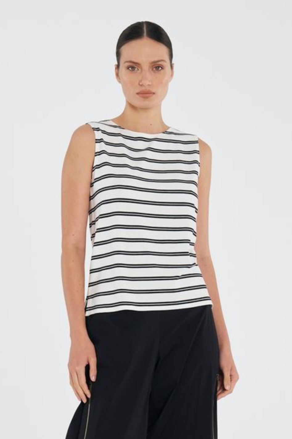 Mela Purdie Palazzo Shell Dual Stripe Jersey