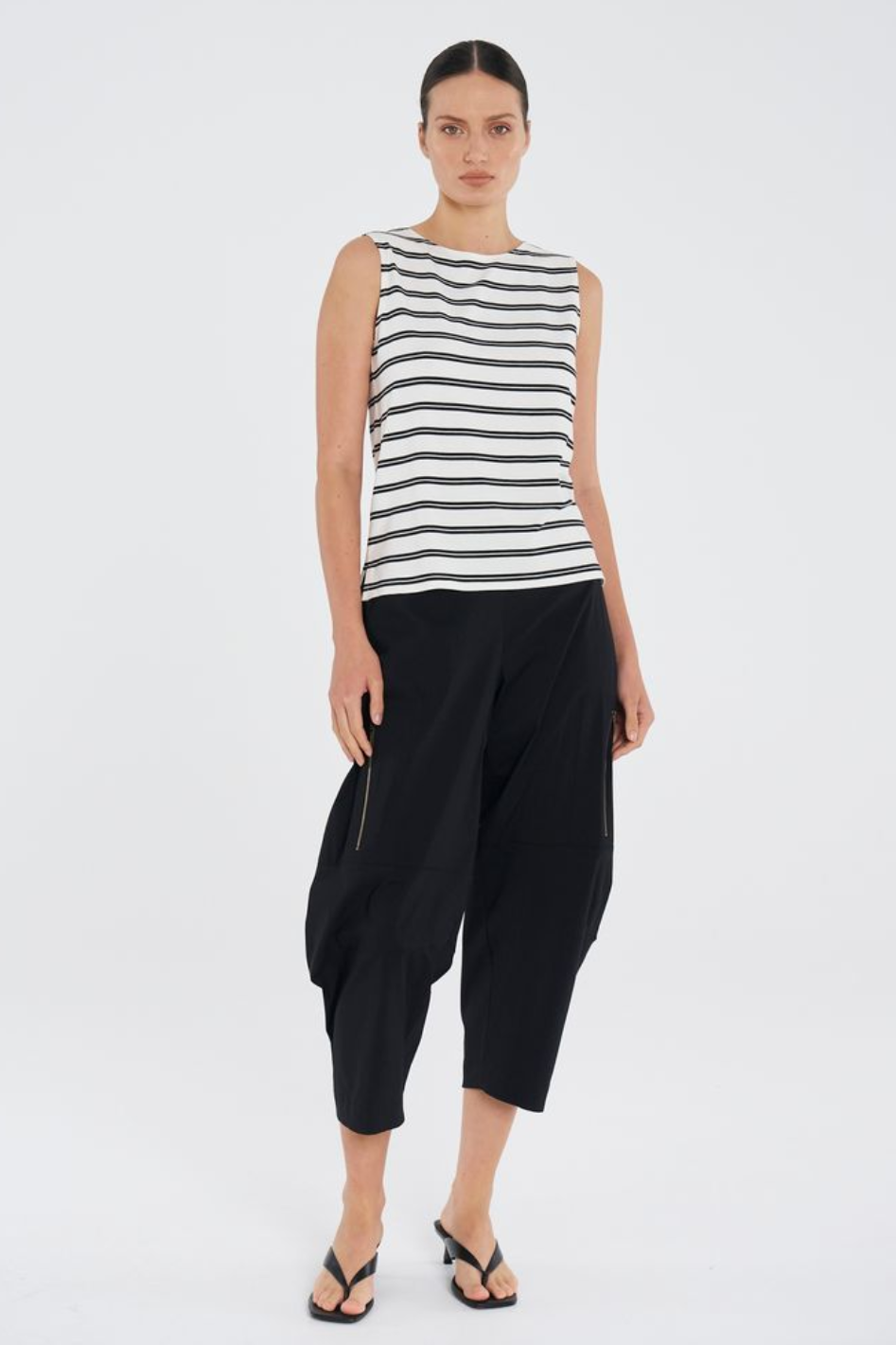 Mela Purdie Palazzo Shell Dual Stripe Jersey