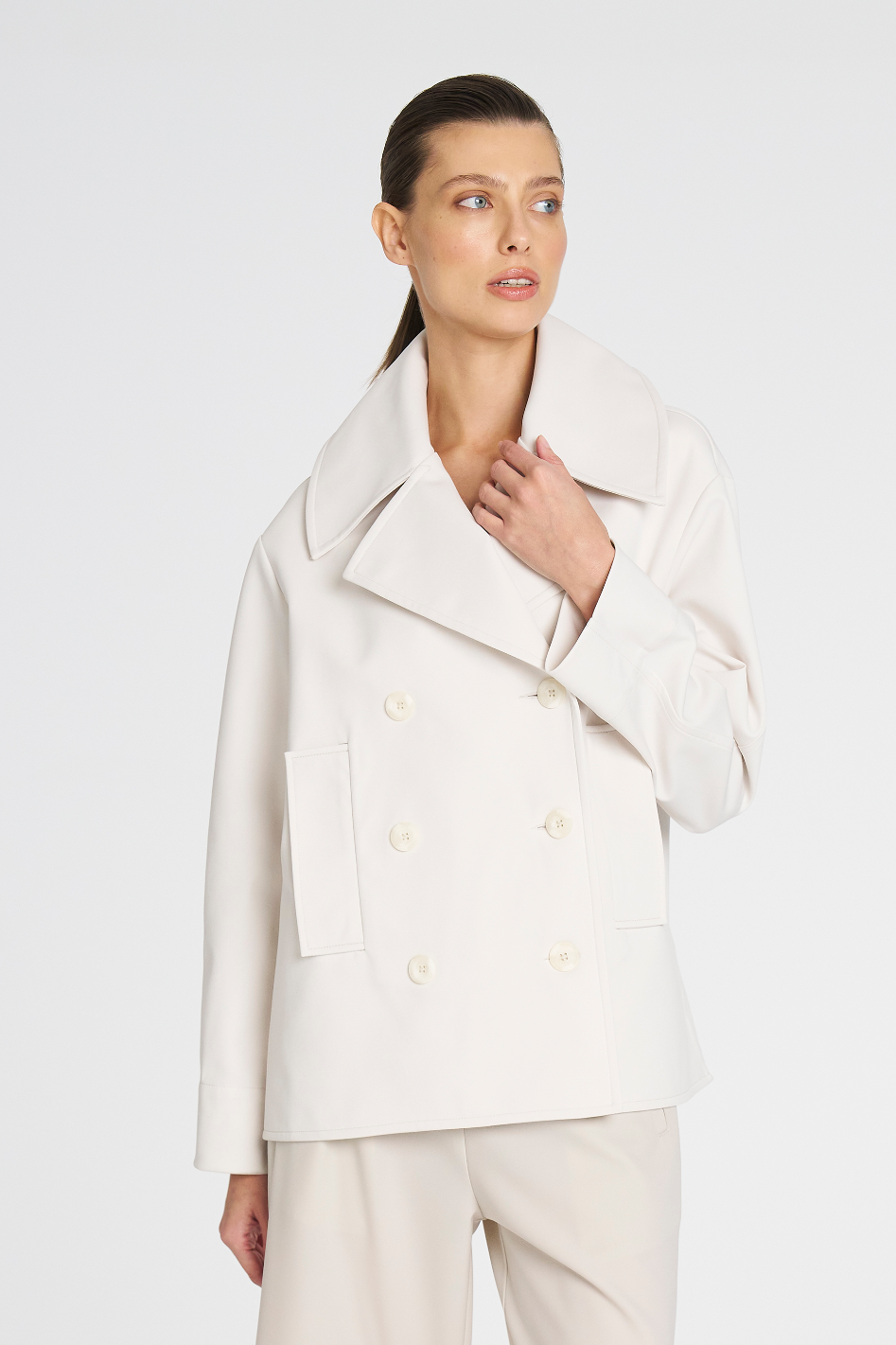 Mela Purdie Pea Jacket Ultra Knit Wax