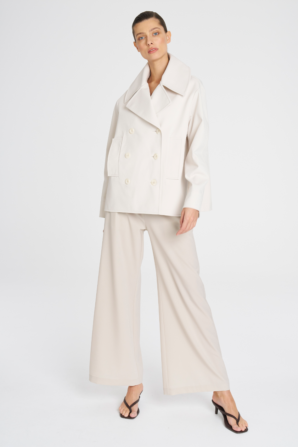 Mela Purdie Pea Jacket Ultra Knit Wax