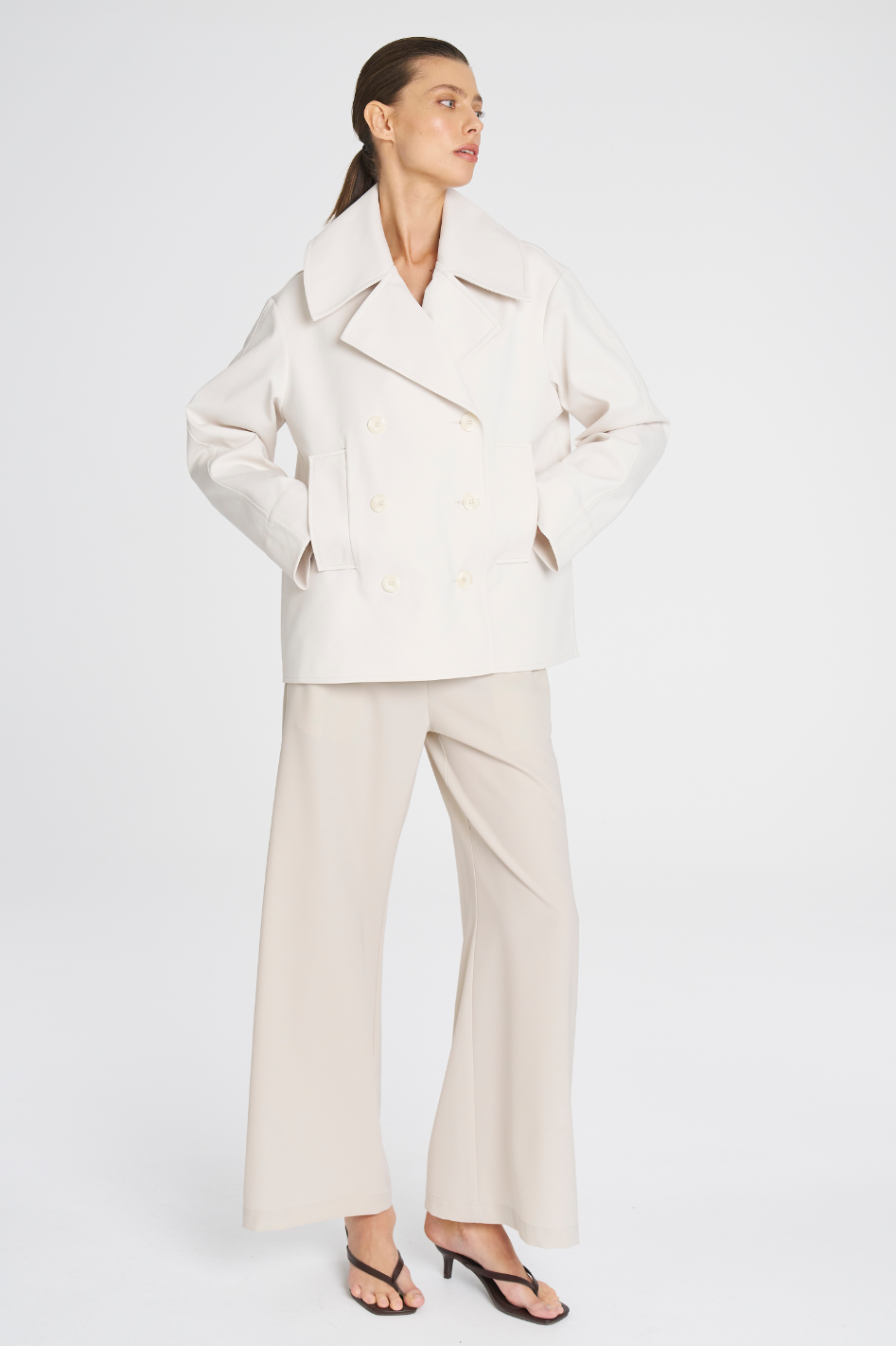Mela Purdie Pea Jacket Ultra Knit Wax