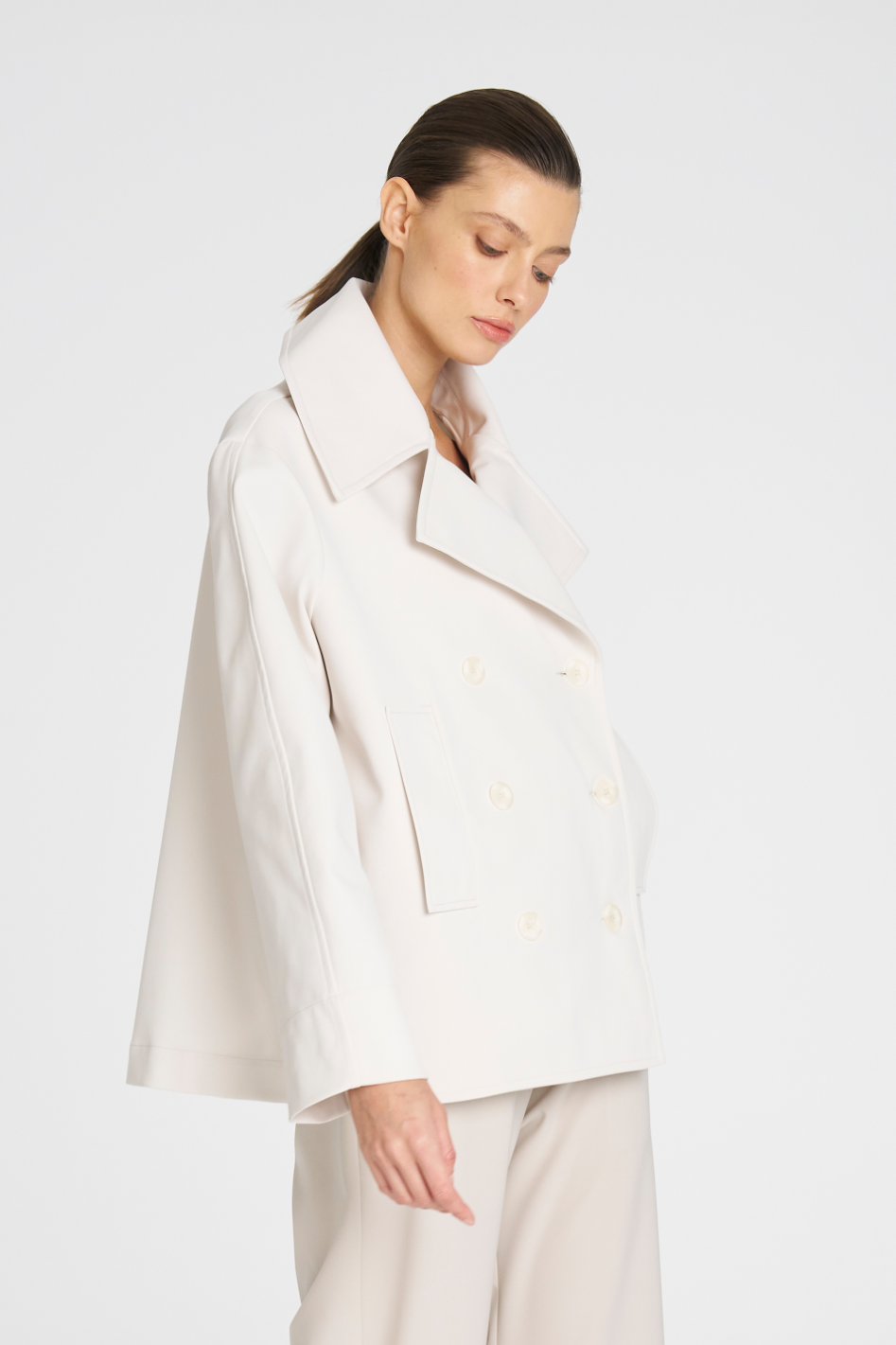 Mela Purdie Pea Jacket Ultra Knit Wax