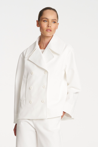 Mela Purdie Pea Jacket | Ultra Knit | White