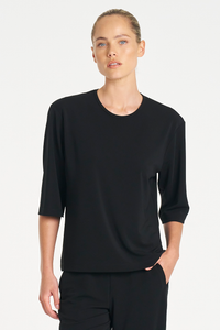 Mela Purdie Plaza Crew Top | Powder Knit | Black