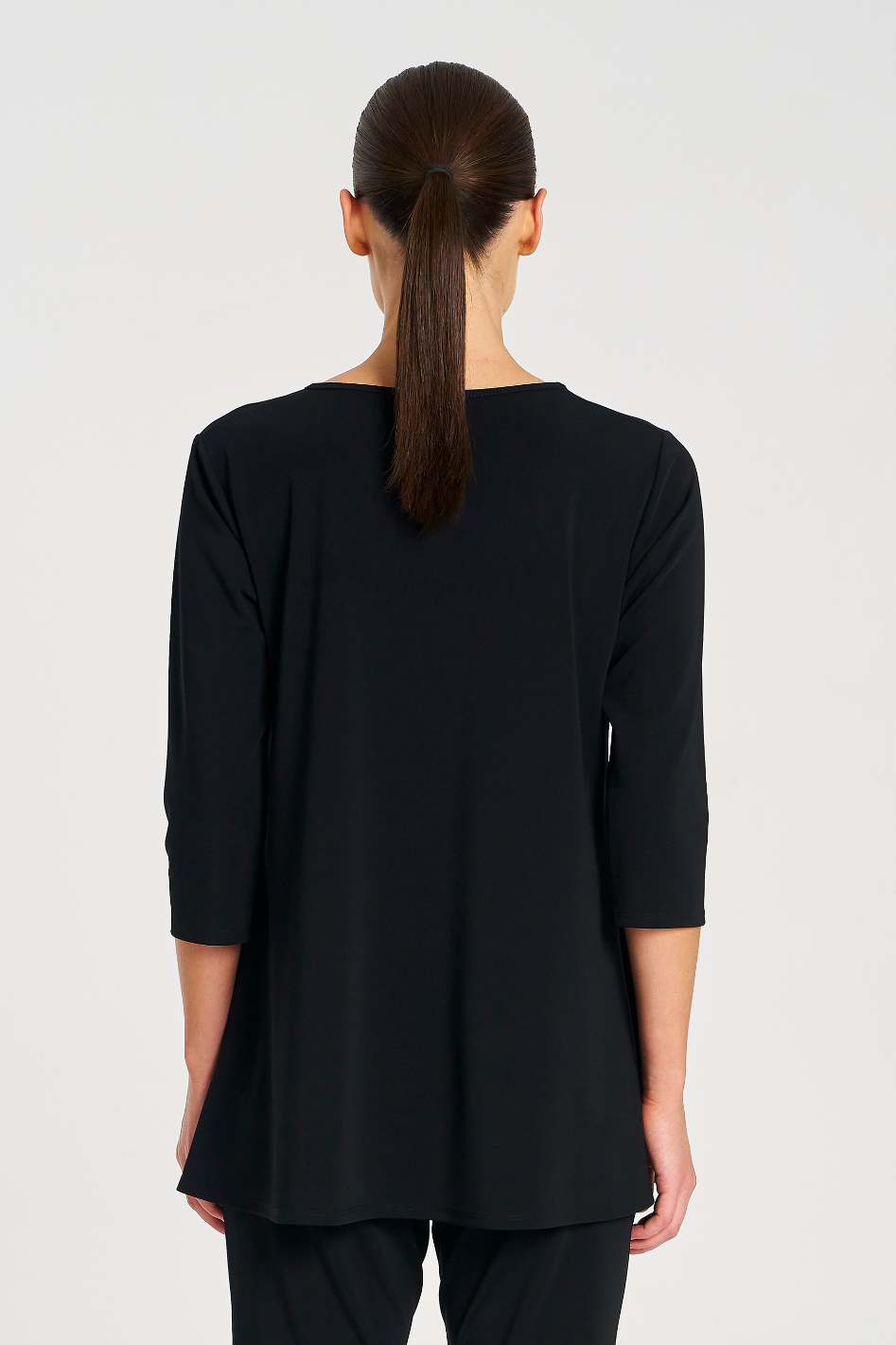 Mela Purdie Flared Top in Black Powder Knit
